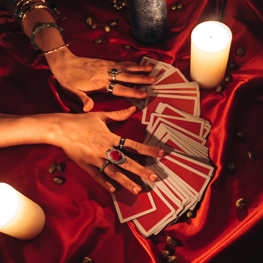 Mystical tarot cards spread